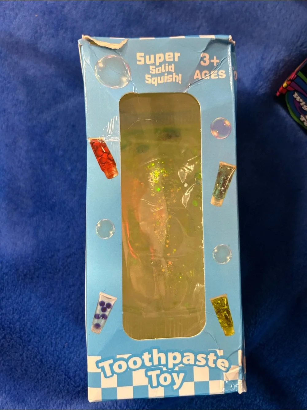 Toothpaste Squishy Toy - Glitter Gel
